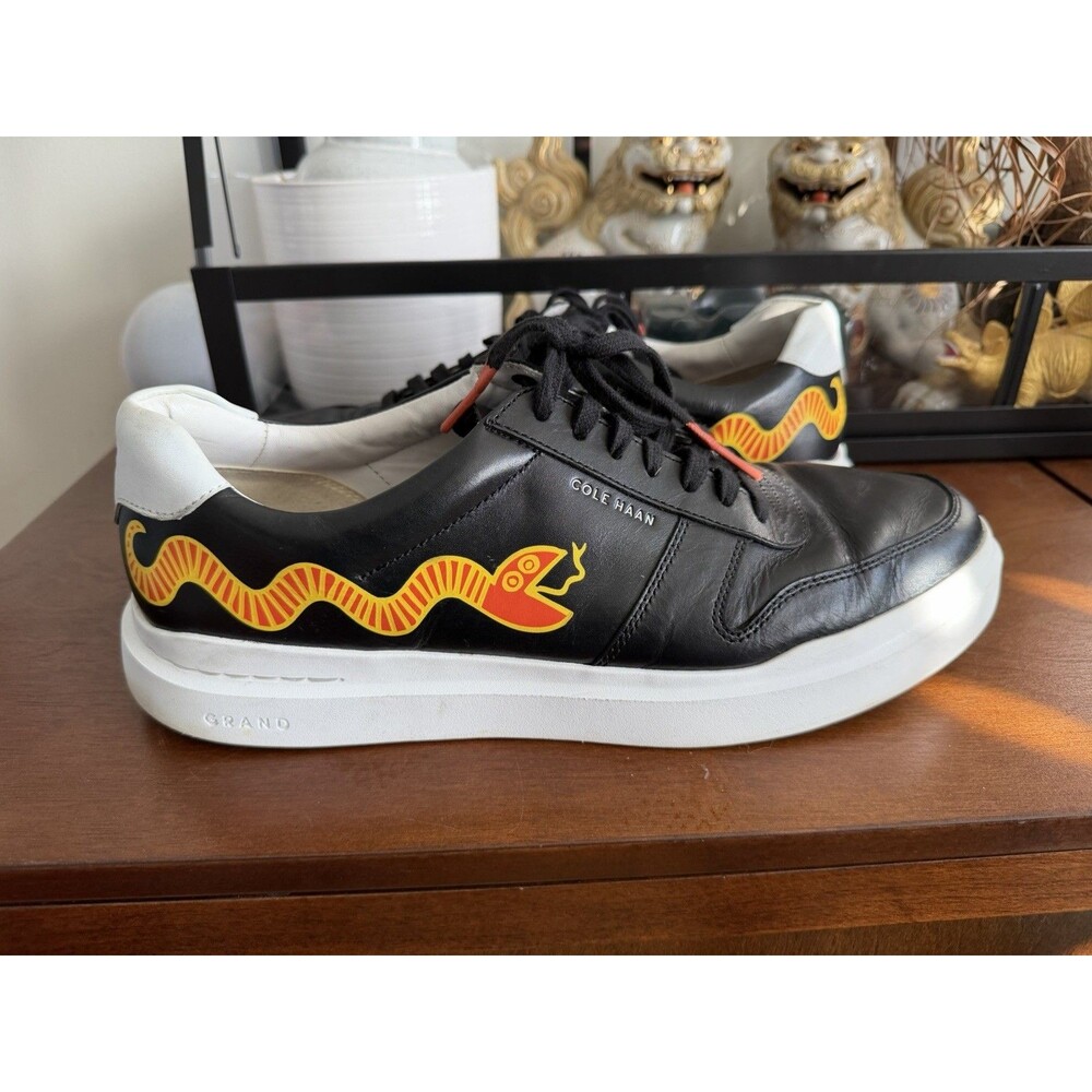 Cole Haan X Men's 12M Keith Haring Grandpro Rally Court Sneakers in Black